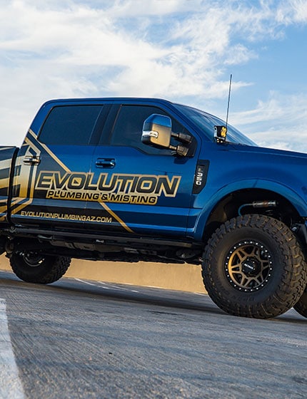 Evolution Plumbing service truck